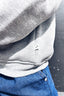 Sweat Fluffy oversize en coton - gris chiné