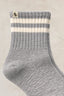 Chaussettes rayées - gris chiné