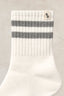 Chaussettes rayées - blanc cassé