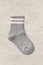 Chaussettes rayées - gris chiné